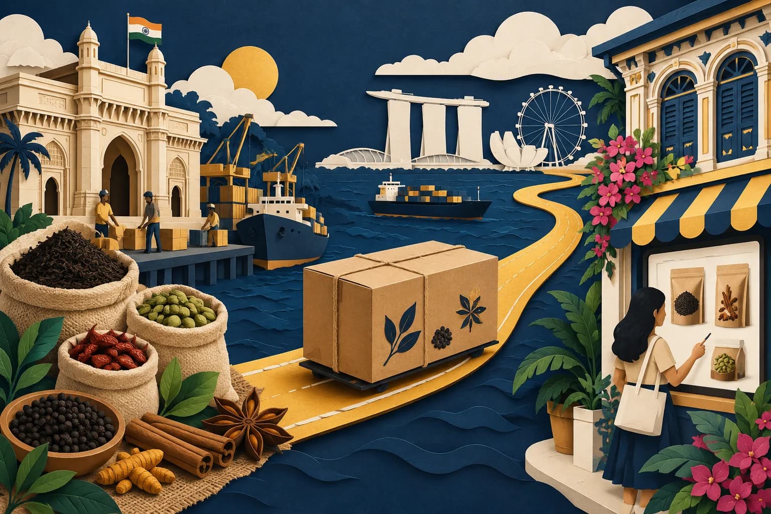 Indian consumer products reaching Singapore online shoppers.
