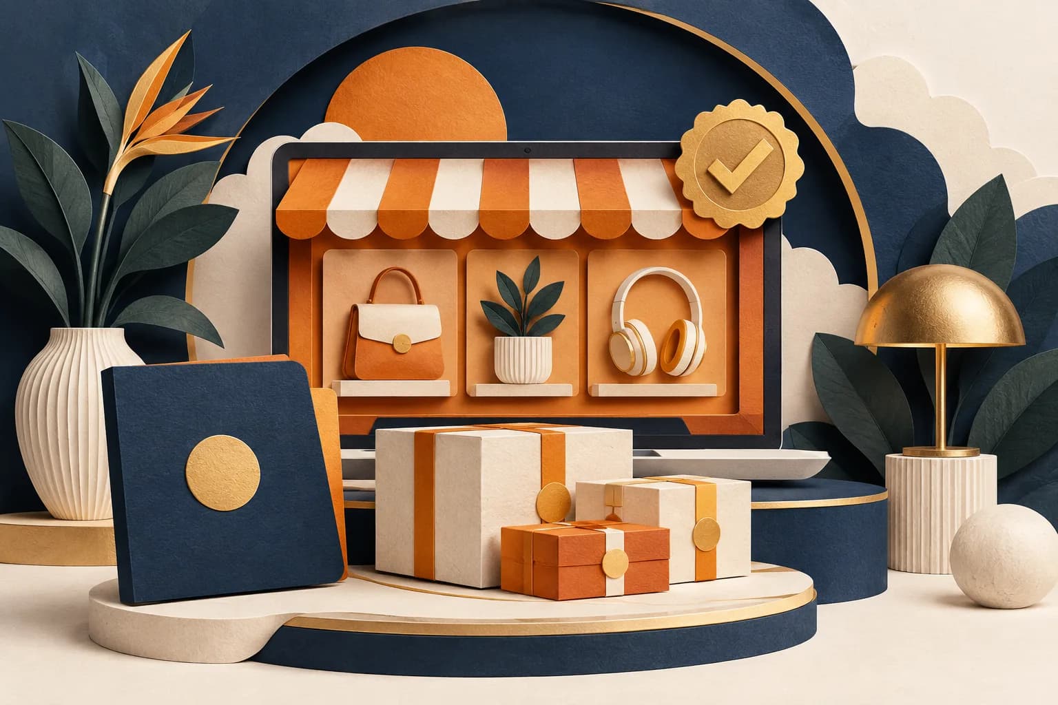 A verified premium marketplace storefront and branded products.
